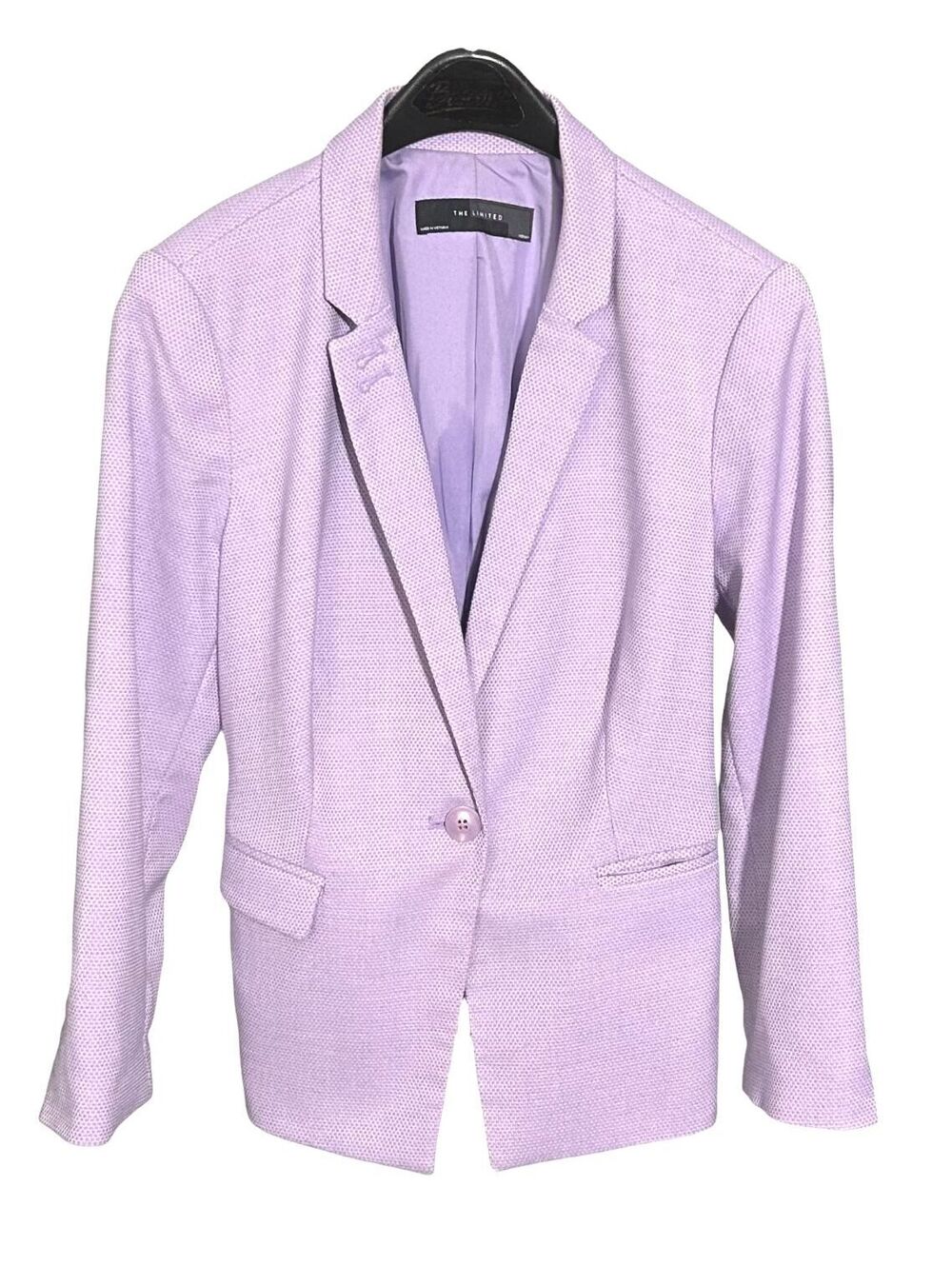 THE LIMITED Womens (M) Lavender Textured Career Blazer Jacket 1-Button Lined